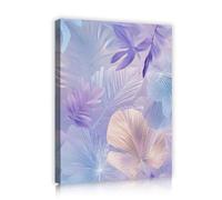 UIRINGART Purple Botanical Canvas Wall Art Modern Tropical Flower Pictures Artwork Prints Nature Posters Painting for Bedroom Living Room Decor 40x60cm