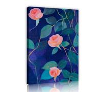 UIRINGART Rose Canvas Wall Art Floral Blooming Prints Botanical Painting Nature Style Artwork Modern Aesthetic Poster for Living Room Home Decor 80x125cm Innerframe