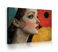 UIRINGART Shabby Chic Canvas Wall Art Modern Aesthetic Portrait Pictures Artwork Prints Posters Painting for Living Room Bedroom Office Home Decor 35x55cm Innerframe