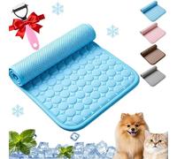 UIRPK Dog Cooling Mat,Ice Silk Cooling Mat for Dog Pecute,Silk Cooling Blanket Foldables Mat, Extra Large Self-Cooling Pad for Large & Small Dogs (A,XS)