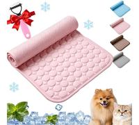 UIRPK Dog Cooling Mat,Ice Silk Cooling Mat for Dog Pecute,Silk Cooling Blanket Foldables Mat, Extra Large Self-Cooling Pad for Large & Small Dogs (C,M)