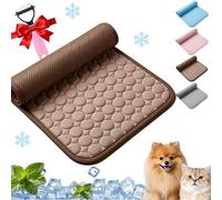 UIRPK Dog Cooling Mat,Ice Silk Cooling Mat for Dog Pecute,Silk Cooling Blanket Foldables Mat, Extra Large Self-Cooling Pad for Large & Small Dogs (B,M)