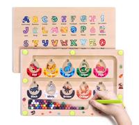 Uiseba Dinosaur Mini Magnetic Color and Number Maze Montessori Toy for Ages 3 4 5, Toddler Busy Board, Educational Preschool Learning Activities, Ideal Christmas & Birthday Gift for Boys and Kids