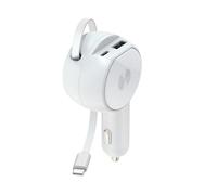 Uitndvyte 2 In 1 Fast Charging 60W Car Charging Adapter With Extendable USB C Cable Car Accessories For Phone Tablet Laptop