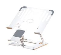 Uitndvyte 2 in 1 Laptop Stand Foldable Upgraded Carbon Steel Frame Double Arm Height for Multiple Devices Laptop Hold