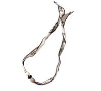 Uitndvyte Adjustable Scarf Necklace Classical Color Neckerchief Neckchain Soft Fabric Wrap Lightweight Jewelry Her Stylish Neckerchief Neckchain