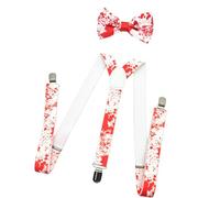 Uitndvyte Blood Dirty Tie Garter Tricycle Men's Horror Costume Added Easy Wear Permanent Polyester Halloween Party Halloween Blood Bow Decider