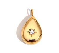 [Uitndvyte] Creative Jewelry Pendant Project Stylish Gold Tone Jewelry Pendant Charm Research Research Designer Gold Finished Pendant, フリーサイズ, As described, No Gemstones