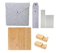 Uitndvyte Crochet Blocking Board with Pins for Knitting Granny Square Board Crocheting Accessories Wooden Boards