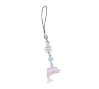 [Uitndvyte] Cute Theme Keychain Pendant Dolphin Phone Beads Lovely Accessories Phone Book Bag Cute Bag Decoration, Oh!, One size