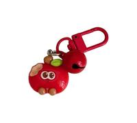 [Uitndvyte] Delicate Chime Chime Smile Fruit Key Ring Vivid Resin Holder for Backpack Phone Charm Playful Keychain for Bag Backpack, red, One size