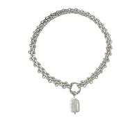 [Uitndvyte] Elegant Choker Chain Necklace Natural Freshwater Square Pearl Pendant Trendy women's everyday casual wear