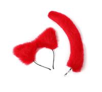 [Uitndvyte] Fox Tail Pendant Keychain Decorative Ears Hairband Portable Car Bag Backpack Charm for Decoration
