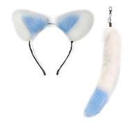 [Uitndvyte] Fox Tail Pendant Keychain Decorative Ears Hairband Portable Car Bag Backpack Charm for Decoration