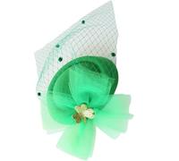 [Uitndvyte] Green Mesh Hat Hair Bullet Charmer Hat Collect Stpatricks Day and Theme Party Collect Face Mask Hats Hats