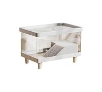 Uitndvyte Hygienic Chelo Container Platform with Detachable Culvert Container and Never Toxic Outer for Animal Waterproof Chelo Habitat Feeding Station