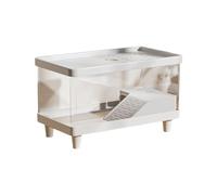 Uitndvyte Hygienic Chelo Container Platform with Detachable Culvert Container and Never Toxic Outer for Animal Waterproof Chelo Habitat Feeding Station