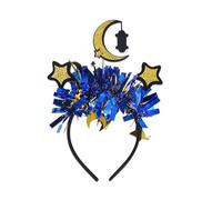 [Uitndvyte] Iconic Stars and Moon and Sparkling Eid Holiday Celebration Headpiece for Muslim Women and Children