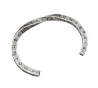 [Uitndvyte] Male Personality Rune Elegant Stainless Steel Rune Mens Twist Cuff Bangle Jewelry Bangle Jewelry
