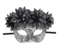 Uitndvyte Masquerade Mexican Day of the Dead Sugar Skull Half Face with Rose Decoration, Dias de Los Muerto Sugar Skull