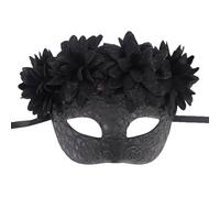 Uitndvyte Masquerade Mexican Day of the Dead Sugar Skull Half Face with Rose Decoration, Dias de Los Muerto Sugar Skull