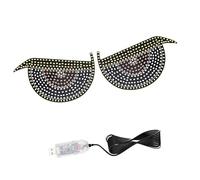 Uitndvyte Multifunction LED Demons Eye Car Light Front Rear Window Decoration with 11 Dynamic Patterns for Vehicle Signaling Demons Eye Car Lamp