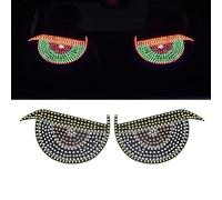 Uitndvyte Multifunction LED Demons Eye Car Light Front Rear Window Decoration with 11 Dynamic Patterns for Vehicle Signaling Demons Eye Car Lamp