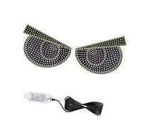 Uitndvyte Multifunction LED Demons Eye Car Light Front Rear Window Decoration with 11 Dynamic Patterns for Vehicle Signaling Demons Eye Car Lamp