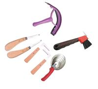 Uitndvyte Multifunctional Equine Hoof Care Tool with Wooden Handle Stainless Steel Professional Ergonomic