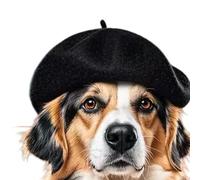 Uitndvyte Pet Berets Hat with Unique Design Enhancing Pet Personality for Social Media Photo and Various Event Gathering Wool Hat for Dog Cats