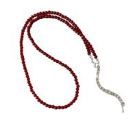 [Uitndvyte] Trendy Layered Bead Necklace Includes Agate Heart Pendant Charm A portable fashion accessory for the modern woman's wardrobe