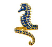 [Uitndvyte] Trendy seahorse ring with unique oil drop design made for those who appreciate craftsmanship and style
