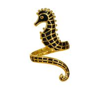 [Uitndvyte] Trendy seahorse ring with unique oil drop design made for those who appreciate craftsmanship and style