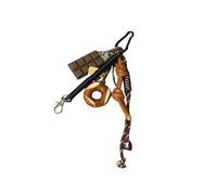 Uitndvyte Unique Bagel Chocolate Pendant Bag Charm Keyring Accessory Nylon Keychain Holder Decors for Outdoor Enthusiasts Outdoor Bag Decoration