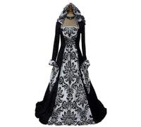 Uitndvyte Witch Vampires Dress Women Hooded Gothics Medieval Victorian Dresses Halloween Renaissances Costumes Cosplay Gown Women ' s Gothic Witch
