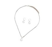 Uitndvyte Women's Pearl Jewelry Set Comfortable Pendant Jewelry Adjustable Chain Necklace Suitable for Various Outfits