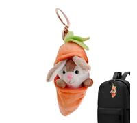 Uitseld Bunny Plush Toy | Cute Bunny Plush Keychain,Soft Skin-Friendly Multi-Functional Cuddle Pillow Funny Ornament for Celebrate Family Friends Colleagues