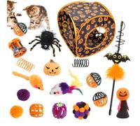 Uitseld Cat Toy Pack - Cat Catnip Toy Set for Halloween,Interactive Kitten Toys, Toy, Feather Toy fot Indoor Peekaboo, Playtime