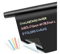 Uitseld Chalk Board Wall Sticker - Large Chalkboard Sticker Adhesive | Removable Adhesive Blackboard Stickers for Living Rooms and Bedrooms