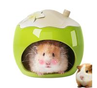 Uitseld Cool Hamster House, Large Ceramic Hamster House, Fruit Shape Small Animal Nest, Cooling Habitats for Lemmings Squirrel Chinchilla Gerbils Hedgehog