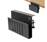 Uitseld Desk Clamp Shelf,Metal Clamp on Shelf - Heat Dissipation Under Desk Laptop Holder, No Drilling Desk Side Storage Holder for Bedroom, Study, Living Room