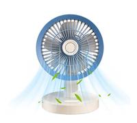 Uitseld Desk Fan Rechargeable Oscillating Quiet with Light