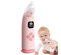 Uitseld Electric Nasal Aspirator for Babies,3 Suction Levels Mucus Aspirator | Nasal Cleaner with Soothing Light and Music, 3 Tips, Rechargeable Mucus Removal Device for Home Travel