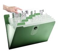 Uitseld Expanding File Folders - Waterproof Folders for Documents,A4 Letter Size File Folder with 12 Pockets, Portable Receipt Paper Bill Document Organizer for School