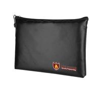 Uitseld Fireproof Document Bag | Waterproof Fireproof Box with Zipper | Water Resistant Storage Organizer Pouch, 13.7 x 10.2 Inch Fire Proof Money Bag for Cash, Keep Your Documents Safe