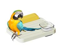 Uitseld Flat Bird Perch | Bird Perch Station,Parrot Board Shelf Playground Cage Accessories for Cockatiel Gerbil Chinchilla Hamster Parakeet Conure