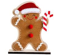 Uitseld Ginger Bread Christmas Decor | Gingerbread Man Statue Tiered Tray Decor,Holiday Home Decoration, Cookie Boy Girl Figurine for Shelf Desk Counter