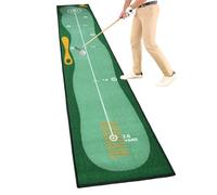 Uitseld Green Golf Practice Mat,Mastery Golf Putting Training Equipment | Putting Mat Indoor Golf with Distance Marker for Home, Gym, Patio, Yard, Garden