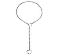 Uitseld Heart Slip Chain Necklace | Heart -Ring Necklace - Cuban Link Chain Choker, Adjustable Heart-Shape Lock Jewelry for Girls and Women