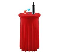 Uitseld High Top Table Covers - Christmas Spandex Round Bar Table Skirt,Fitted Party Tablecloths Stretchy Banquet Decoration for Festive Birthday Home Restaurant Pub Bistro Indoor Outdoor